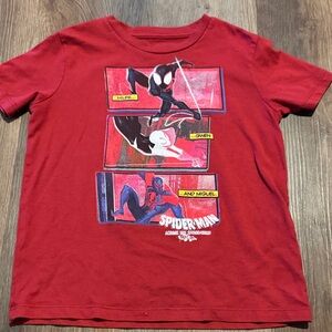 Marvel Red Spider-Man Comic Panel Kids Tee